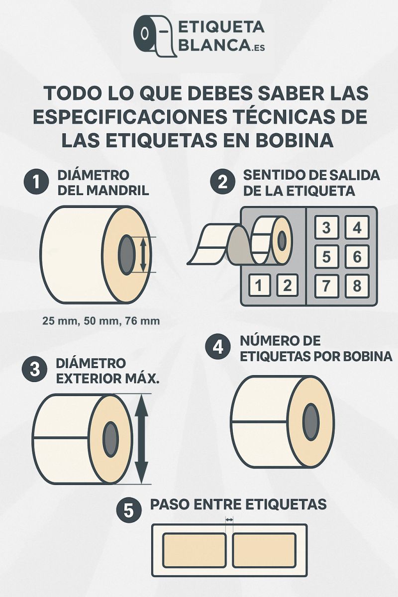Todo lo que debes saber sobre las especificaciones técnicas de las etiquetas en bobina