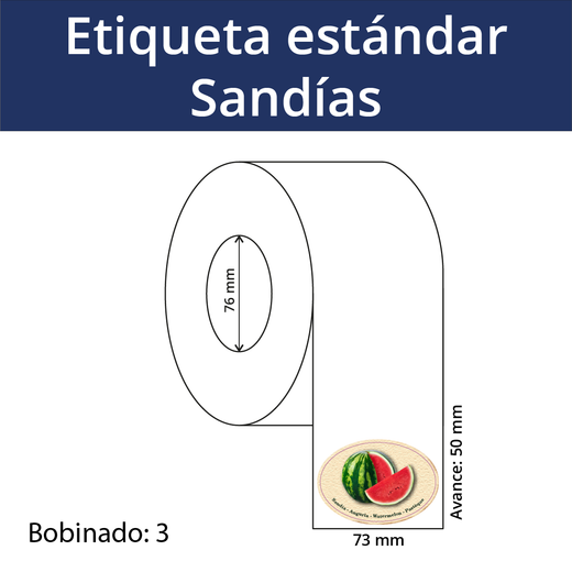 Etiqueta estándar para Sandías