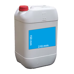 Etiquetas tamaño estándar envases 20 L