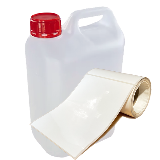 Etiquetas tamaño estándar envases 5 L