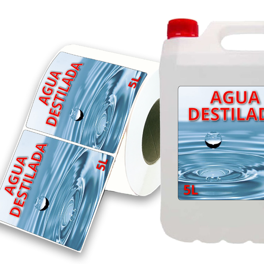 Etiquetas Agua destilada 5 L