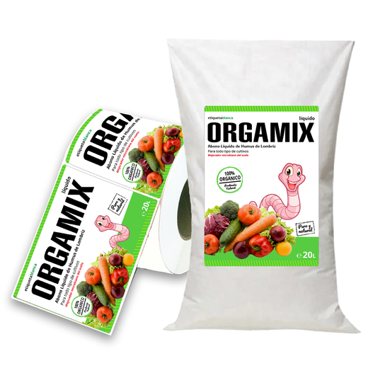 Etiqueta para sacos 25 Kg